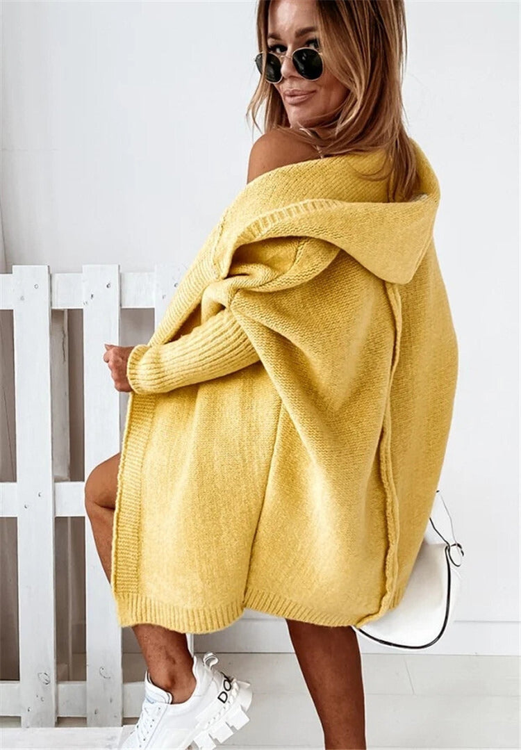 Women's Relaxed Sleeve Cardigan – Oversized Longline Cardigan