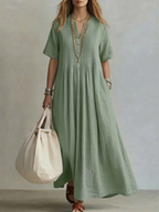 Women's Pleated Occasion Dress – Flowy Feminine Cocktail Dress
