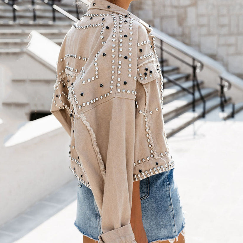 Women's Classic Jean Jacket – Button Front Casual Everyday Jacket