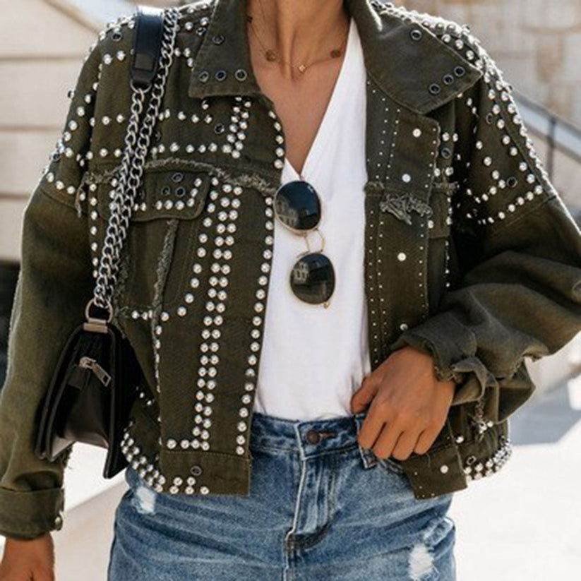 Women's Classic Jean Jacket – Button Front Casual Everyday Jacket
