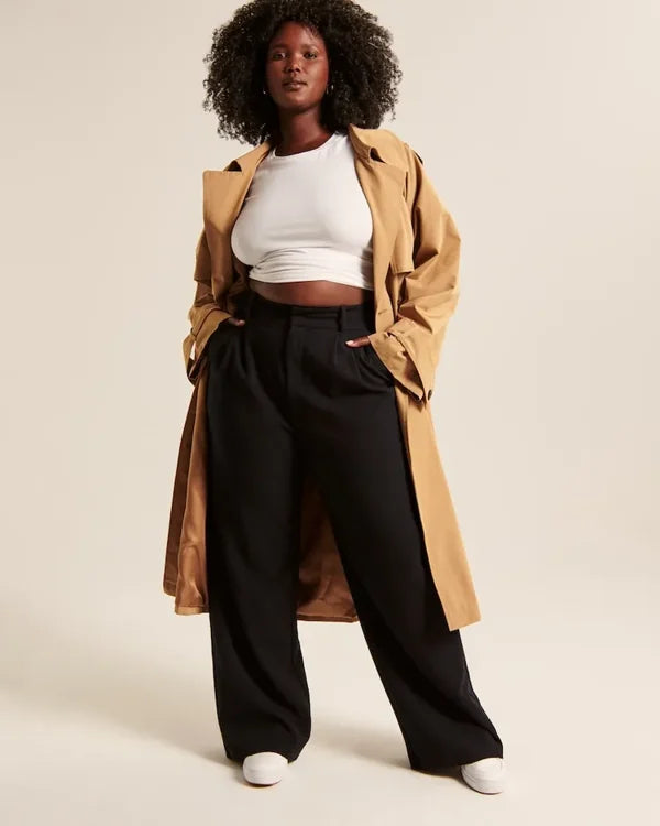 Women's Flared Trousers – High Waist Fitted Flare Leg Pants