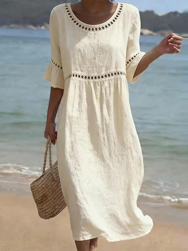 Women's Flowy Midi Dress – Figure-Flattering Day-to-Night Dress