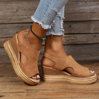 Women's Platform Sandals with Thick Footbed and Secure Straps