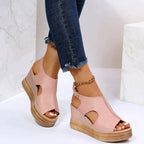 Women's Platform Sandals with Thick Footbed and Secure Straps