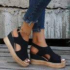 Women's Platform Sandals with Thick Footbed and Secure Straps