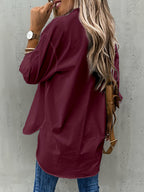 Women's Button Front Blouse – Classic Long Sleeve Everyday Blouse