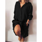Women's Tunic Button Blouse – Relaxed Longline Shirt Blouse