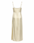 Women's Strappy Maxi Dress – Side Slit Fitted Evening Gown