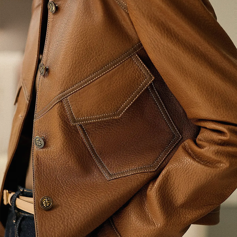 Megan | Faux Leather Biker Jacket