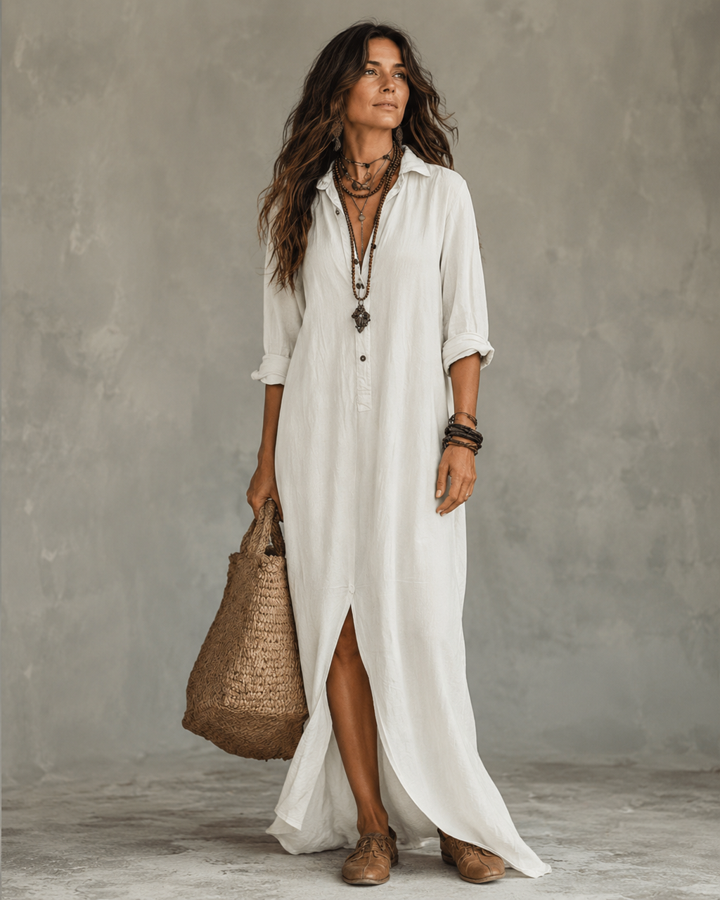 Women's Belted Wrap Midi Dress – Casual Summer Dress