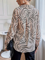 Women's Button-Up Blouse – Printed Casual Blouse – Jocelyn