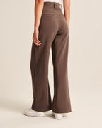 Women's Pleated Wide Leg Trousers – High Waist Flowy Dress Pants