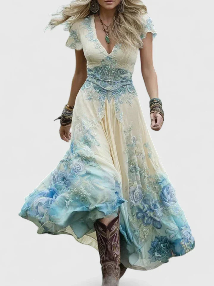 Women's Elegant Maxi Dress – Flowing Occasion Dress – Sydneighh