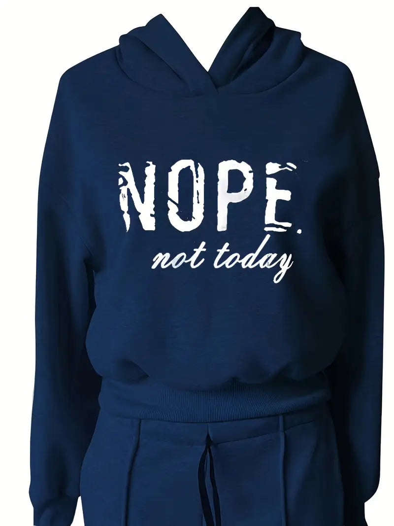 Women's Printed Hoodie Set – Wide Leg Tracksuit