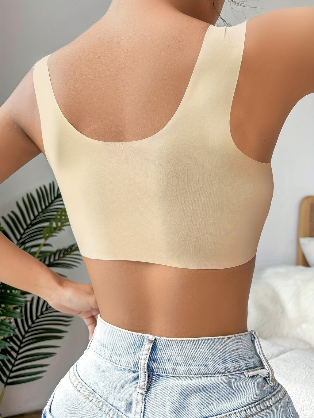 Women's Front Closure Wireless Bra – Adjustable Everyday Support Bra