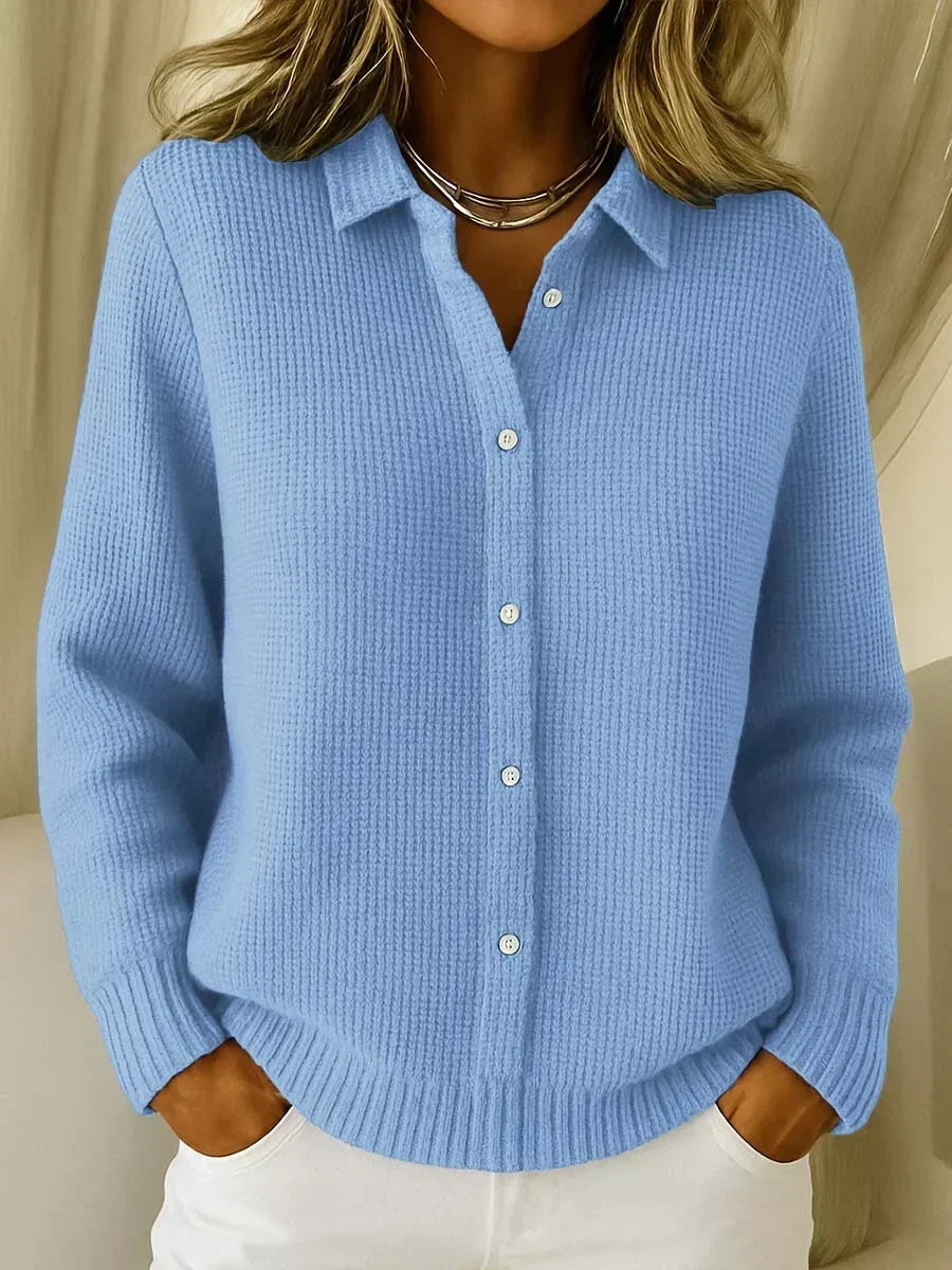Women's Longline Button Cardigan – Relaxed Knit Layer