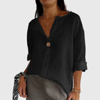 Women's V-Neck Blouse – Elegant Casual Blouse – Natalie