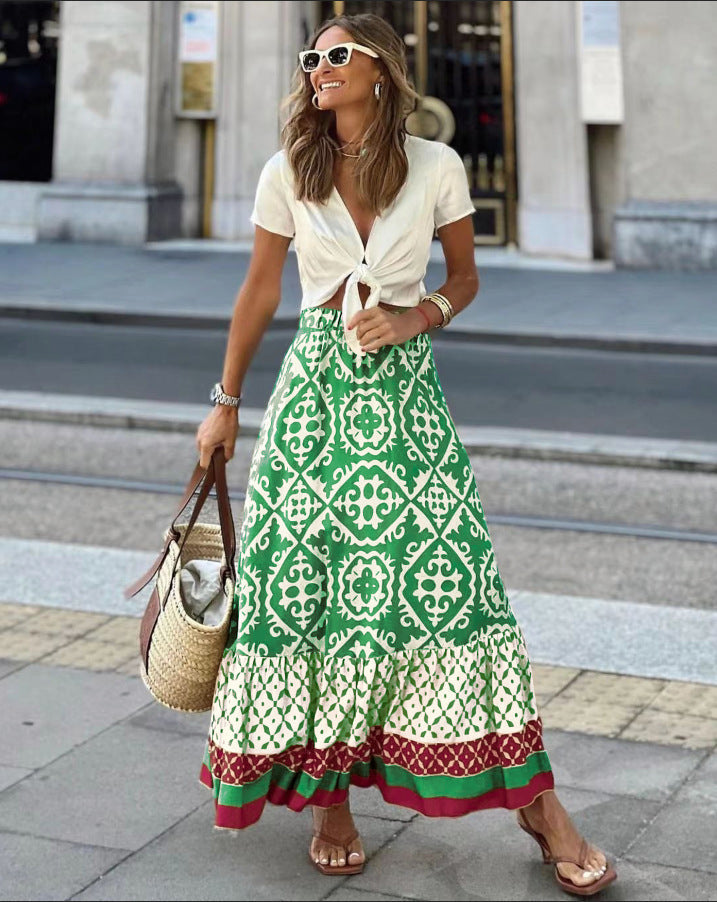 Elara | High Waist Maxi Skirt