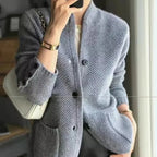 Women's Utility Pocket Cardigan – Textured Button Knit Sweater