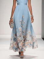 Women's Wedding Guest Floral Maxi Dress – Flowy Summer Occasion Dress