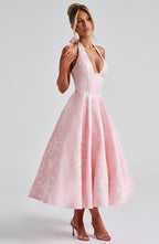 Women's Wedding Guest Dress – Halter Neck Occasion Dress – Kimberly