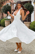 Women's Wedding Guest Dress – Halter Neck Occasion Dress – Kimberly