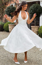 Women's Wedding Guest Dress – Halter Neck Occasion Dress – Kimberly
