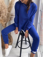 Women's Sweatshirt Set – Relaxed Wide Leg Lounge Set
