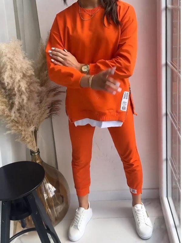 Women's Sweatshirt Set – Relaxed Wide Leg Lounge Set