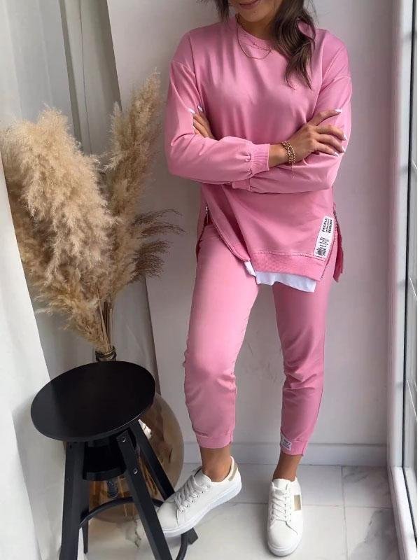 Women's Sweatshirt Set – Relaxed Wide Leg Lounge Set