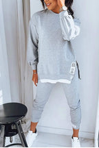 Women's Sweatshirt Set – Relaxed Wide Leg Lounge Set