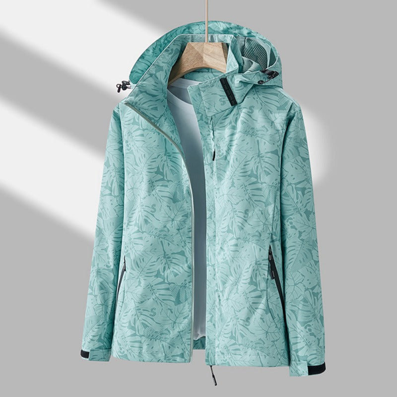 Women's Hooded Outdoor Jacket – Lightweight Zip-Up Transitional Jacket