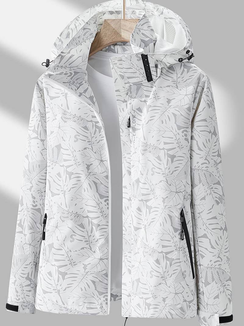Women's Hooded Outdoor Jacket – Lightweight Zip-Up Transitional Jacket