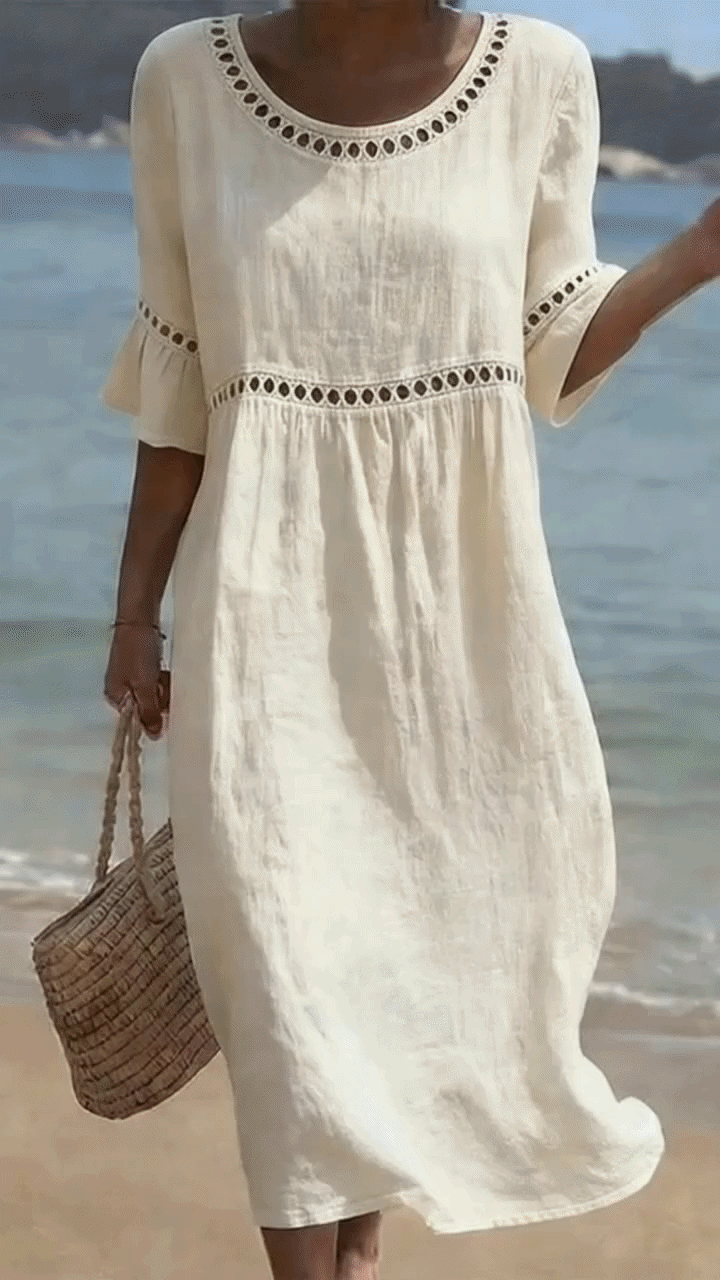 Women's Flowy Midi Dress – Figure-Flattering Day-to-Night Dress