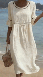 Women's Flowy Midi Dress – Figure-Flattering Day-to-Night Dress