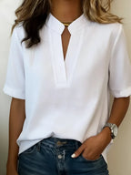 Women's Relaxed Dressy Blouse – Flowy Day-to-Night Blouse