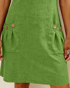 Women's A-Line Dress – Zip Front Flared Day Dress