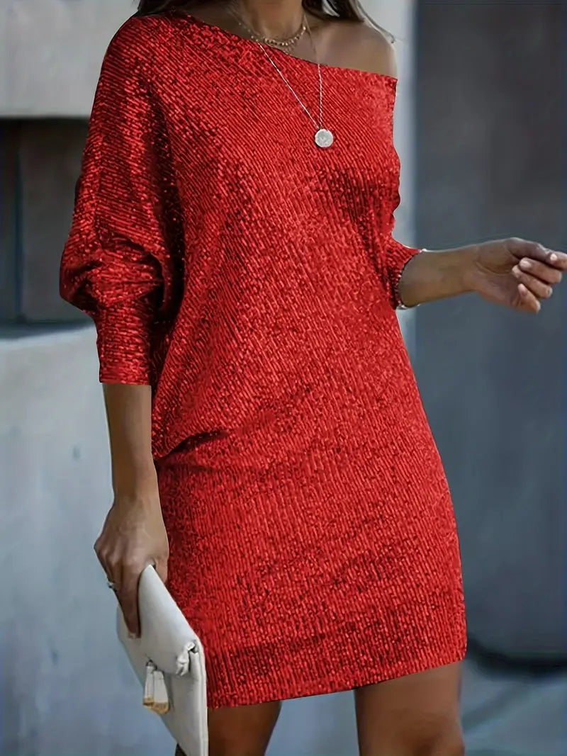 Women's Sequin Mini Dress – Glamorous Party Dress – Leonie