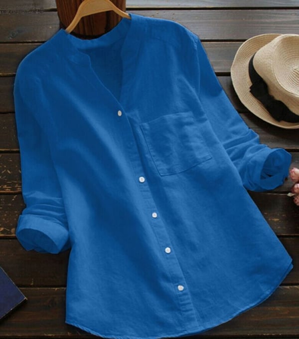 Women's Casual Button-Up Shirt – Relaxed Summer Shirt