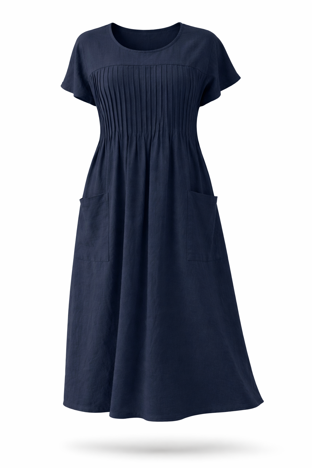 Women's Relaxed Midi Dress – Pocket Casual Dress