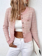 Women's Cropped Cardigan – Tailored Short Sleeve Cardigan