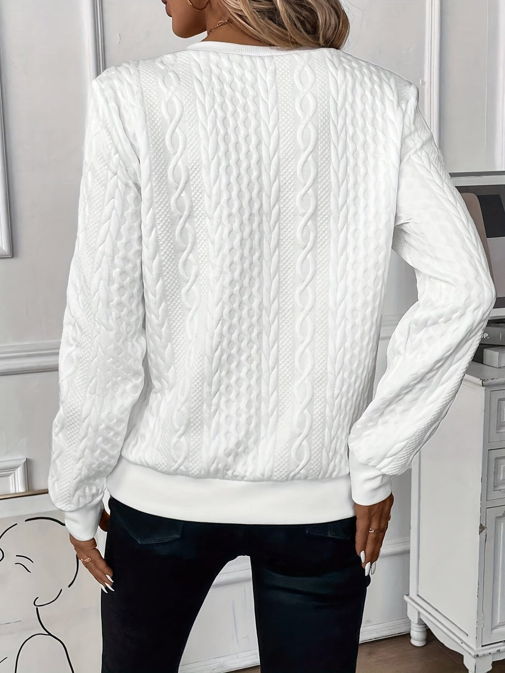 Women's Zip Front Sweater – Long Sleeve High Neck Knit Pullover