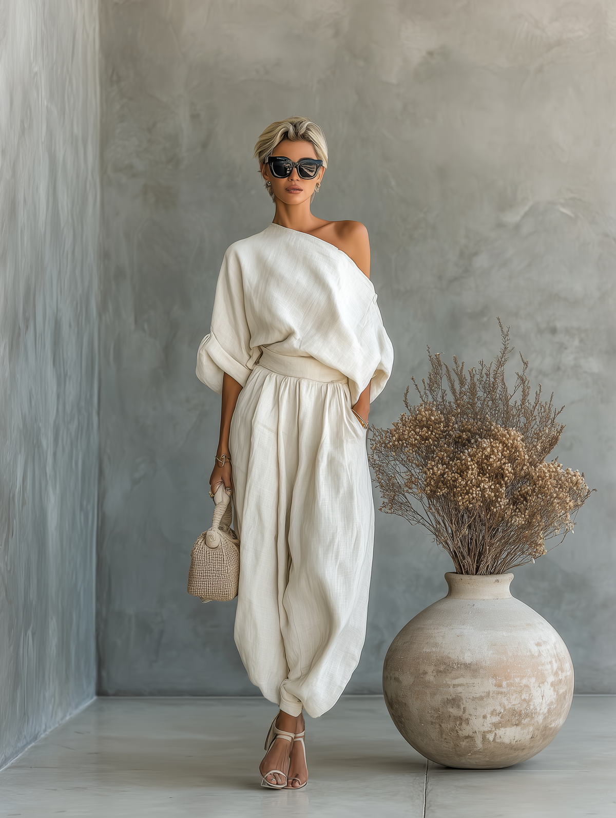 Women's Boho Wide Leg Jumpsuit – Relaxed Flowy Summer Jumpsuit