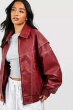 Women's Relaxed Bomber Jacket – Oversized Utility Jacket