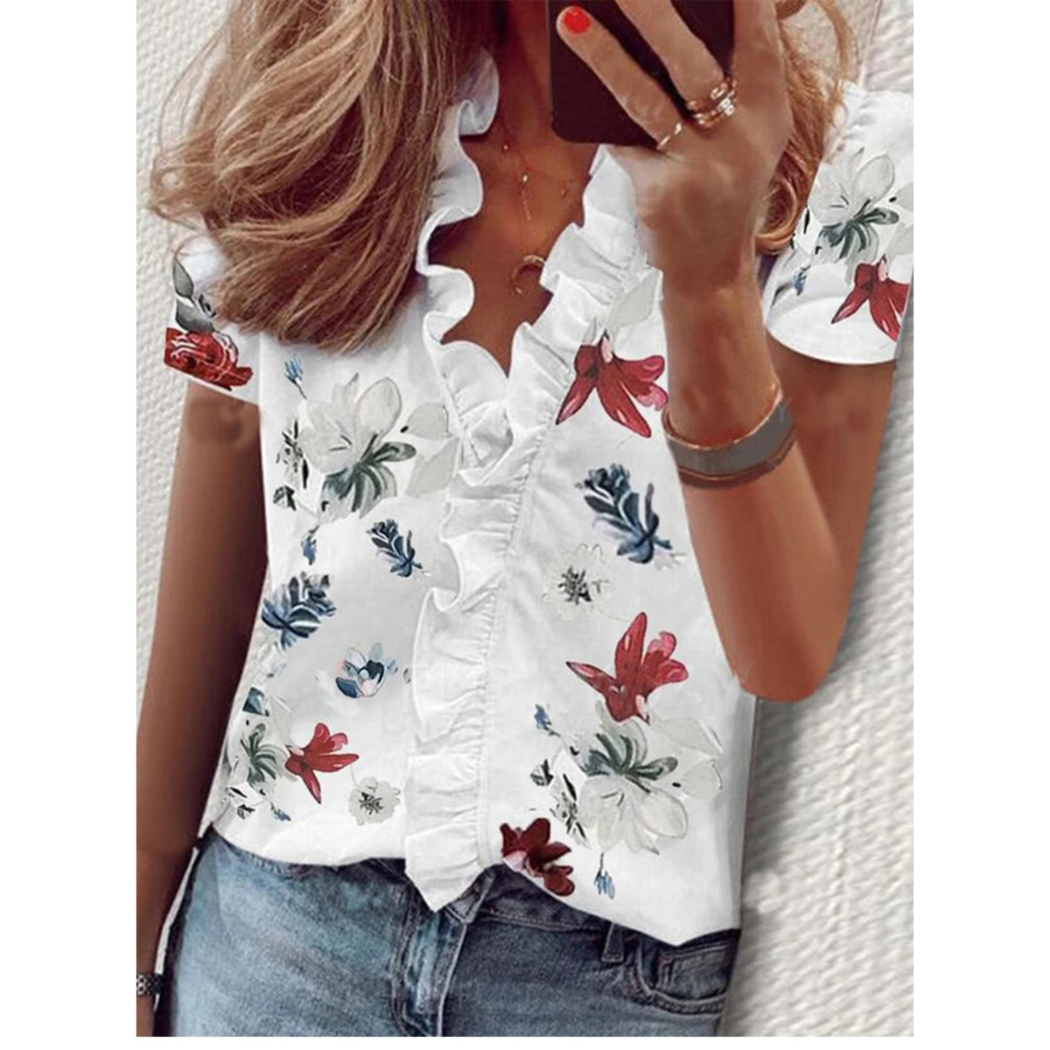 Women's Floral Blouse – Lightweight Summer Blouse – Selah
