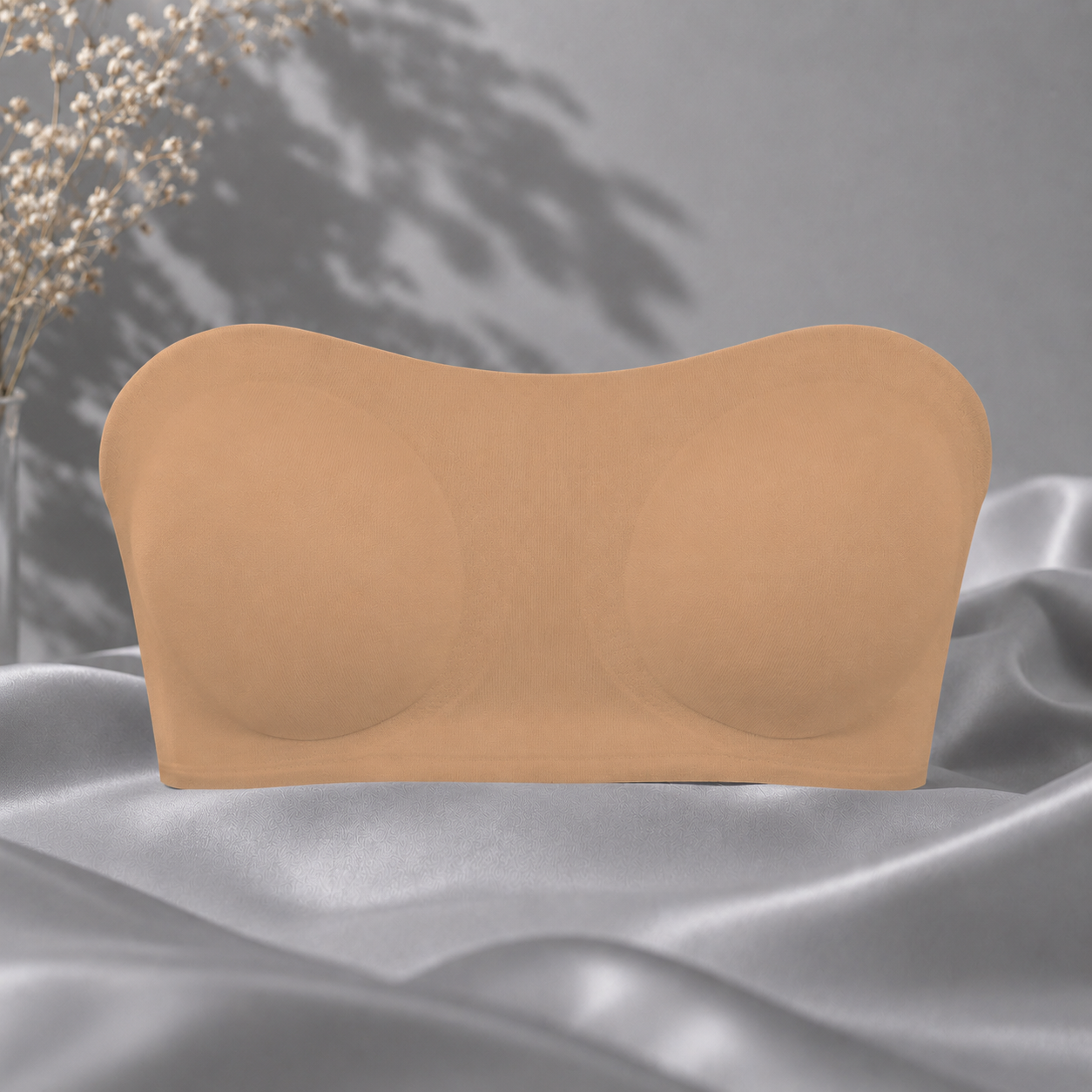 Women's Strapless Wireless Bra – Crossover Side Closure Support Bra