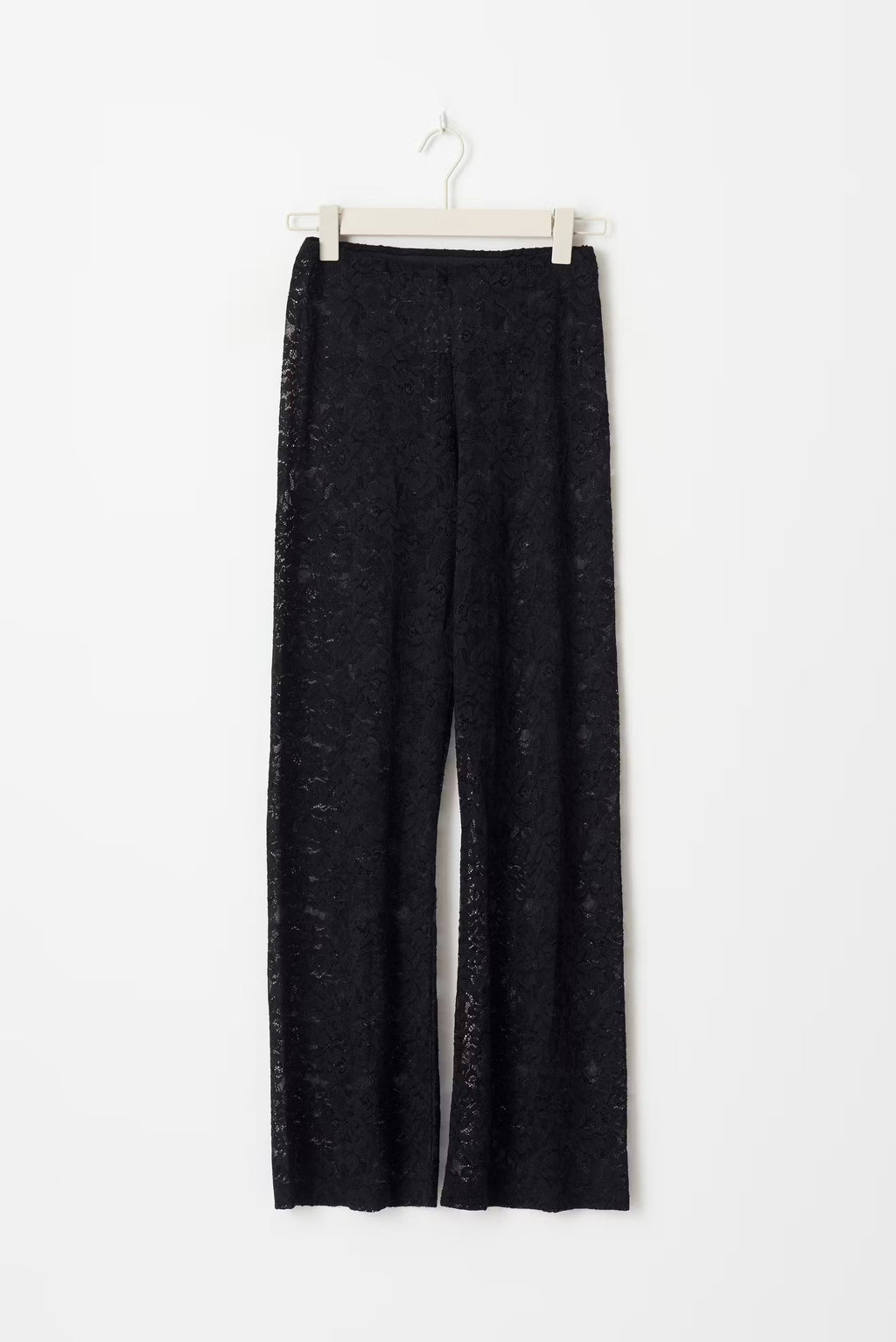 Women's Lace Flared Pants – Floral Mesh Flare Pants
