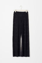 Women's Lace Flared Pants – Floral Mesh Flare Pants