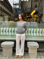 Women's Lace Flared Pants – Floral Mesh Flare Pants