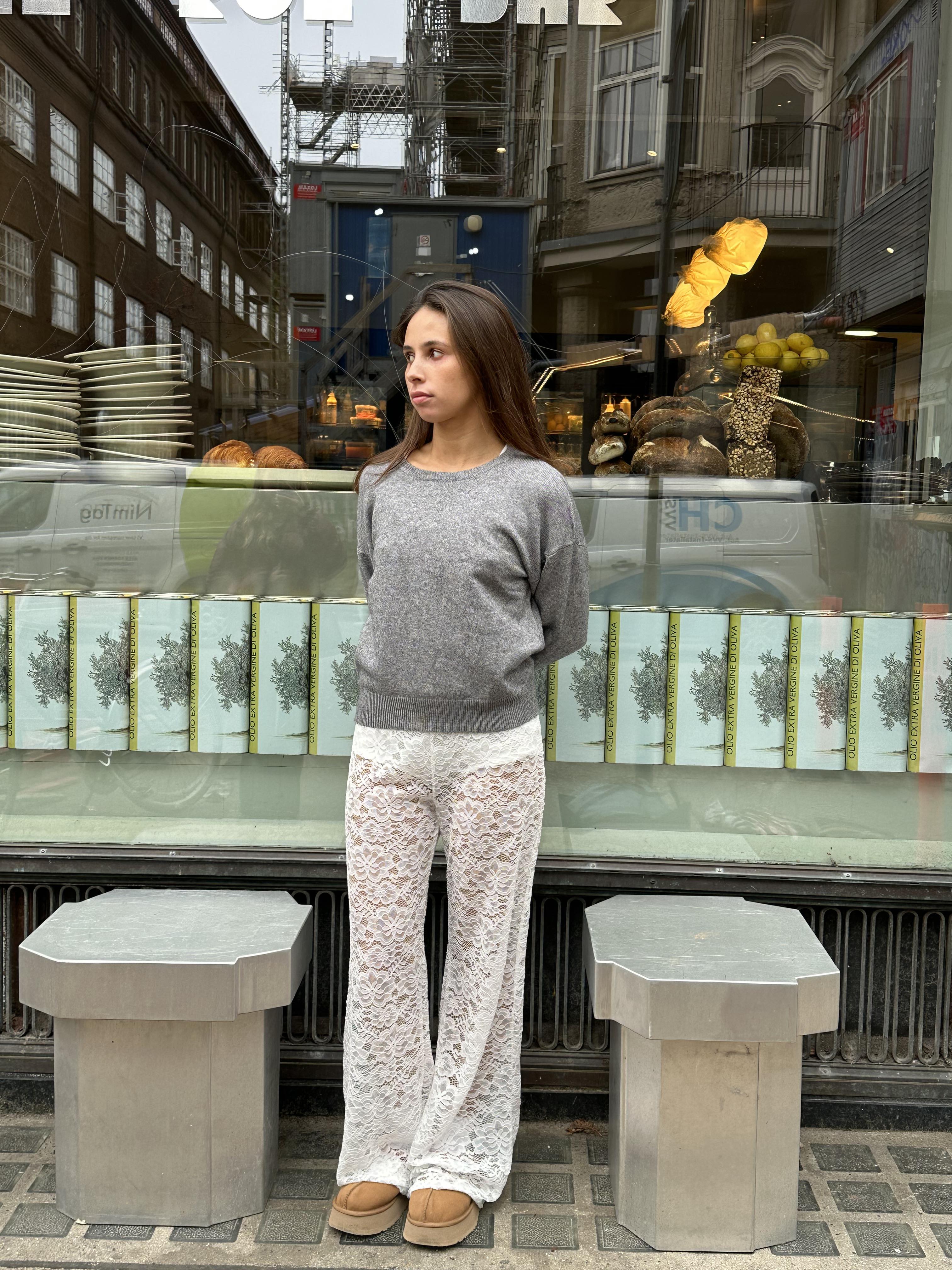 Women's Lace Flared Pants – Floral Mesh Flare Pants